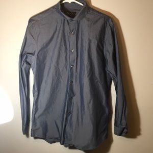 bar lll slim fit blue dress shirt